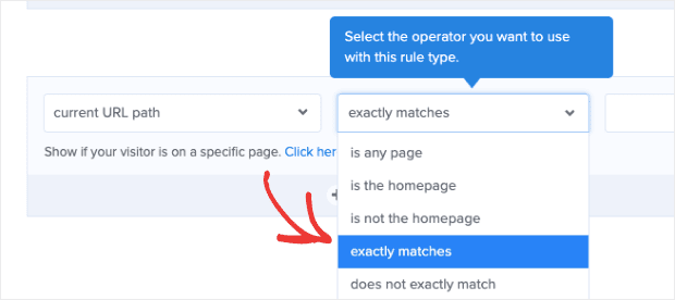 Change curren url to exactly matches