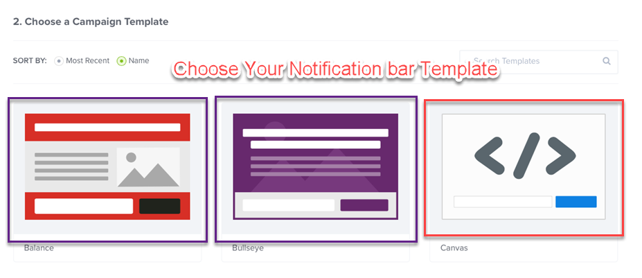 Choose Your Notification bar Template