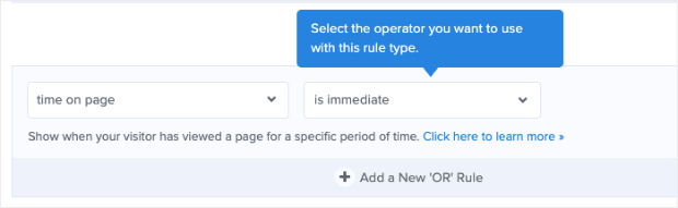 Click time on page is immediate