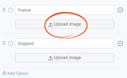 upload image option