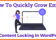 How To Quickly Grow Email List By Content Locking In WordPress