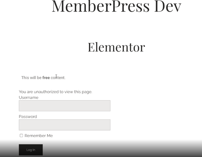 restricted content login to view for membership sites