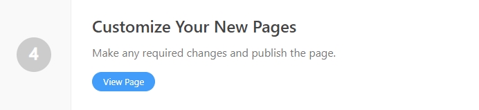 customize your new page