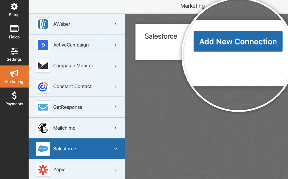 Add new Salesforce connection