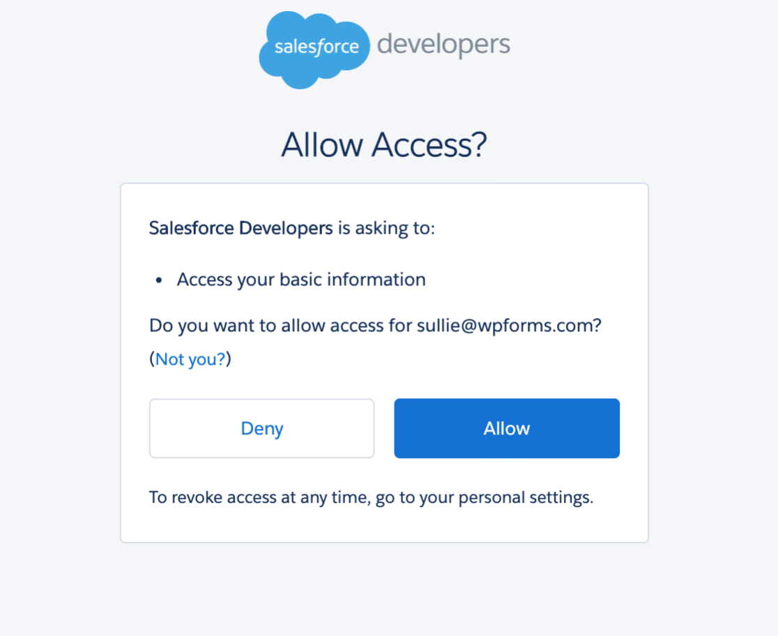 Allow Access to Account Salesforce