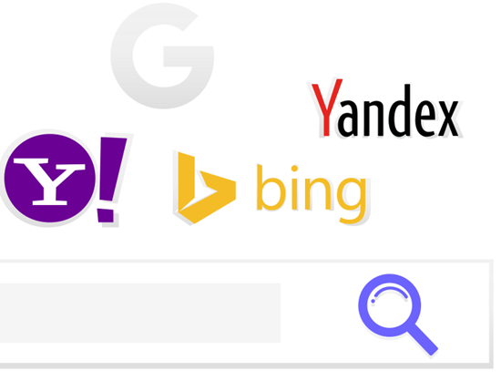 search engines yahoo bing google yandex