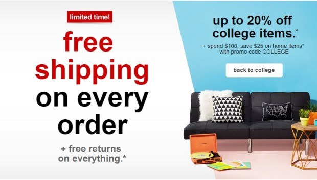 target free shipping offers