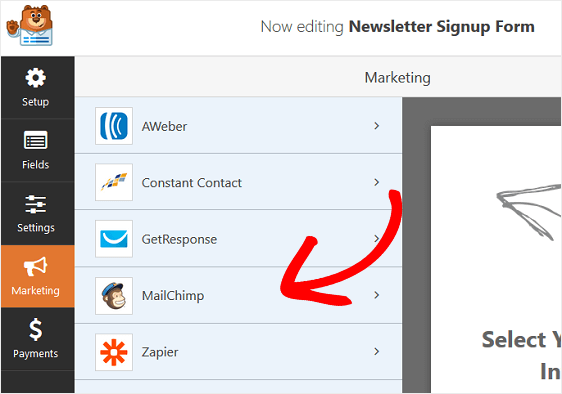 Newsletter Signup Mailchimp Subscribe Form Marketing Settings