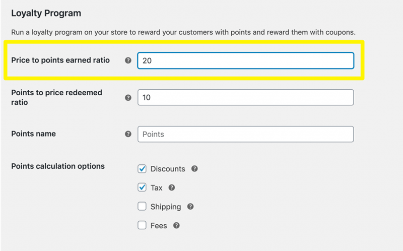 Price to points earned ratio