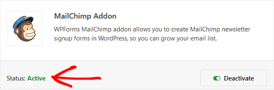 WPForms MailChimp Addon