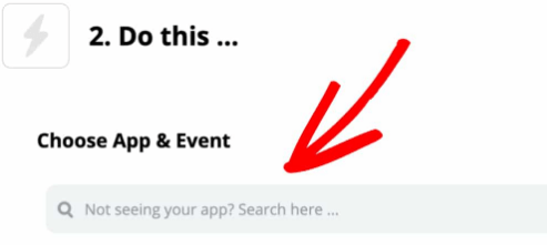 Zapier Do This choose app and events