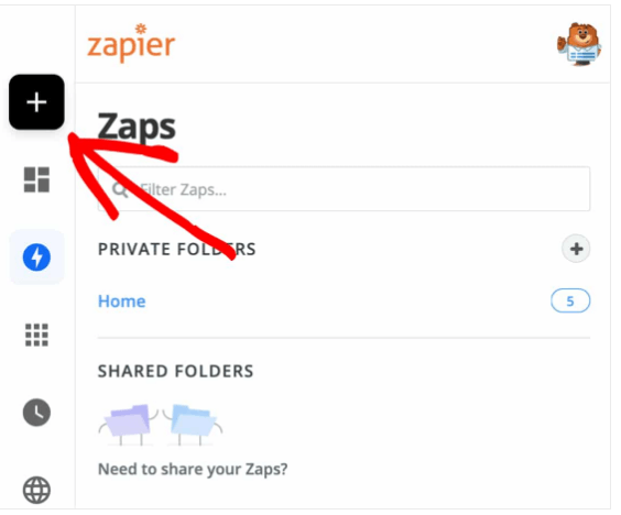 Zapier creating new zap