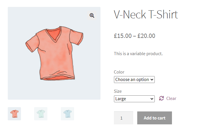 Additional Variation Images in WooCommerce example