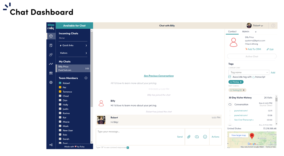 Admin Chat Dashboard