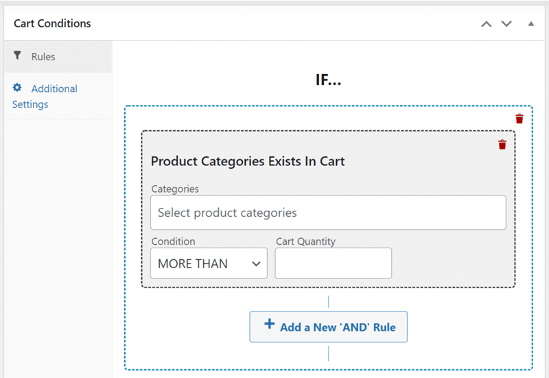 Advanced coupons cart conditions rules