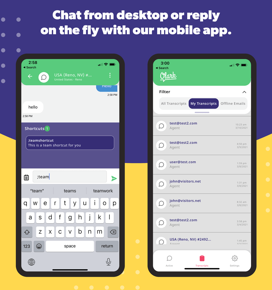 Chat From desktop Or Reply On The Fly With Our Mobile App