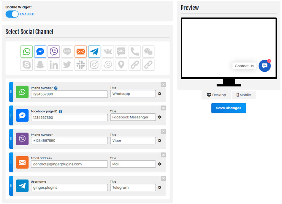 Choose Any Channel To Chat Your Customer