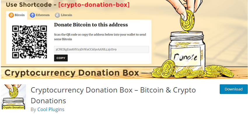 Cryptocurrency Donation Box