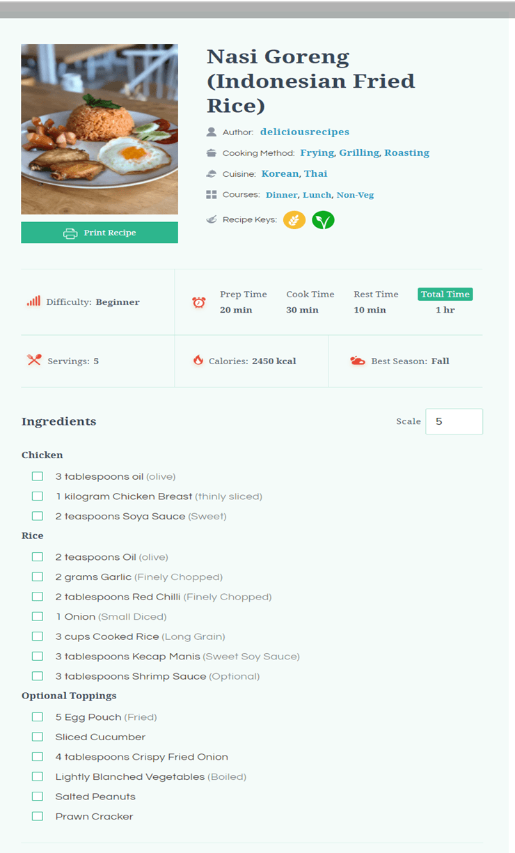 Delicious Recipes WordPress Recipe Plugin demo