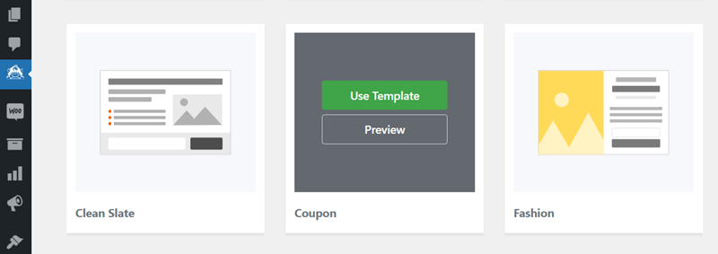 OptinMonster coupon popup template