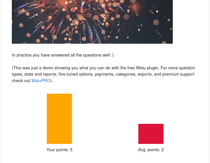 Quiz Result Demo