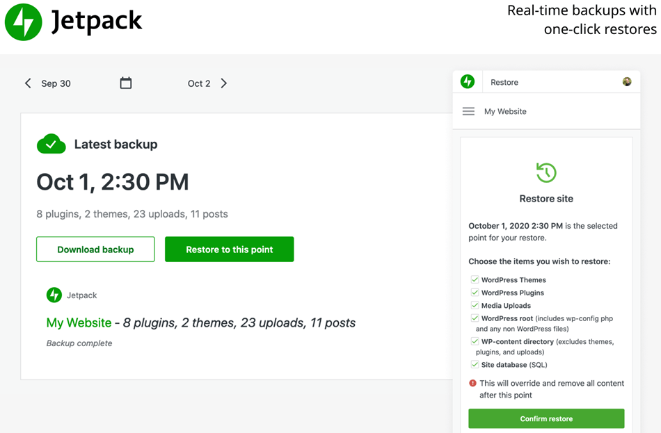 Save Every Change With Real-Time Backups And Get Back Online Quickly With One-click Restore