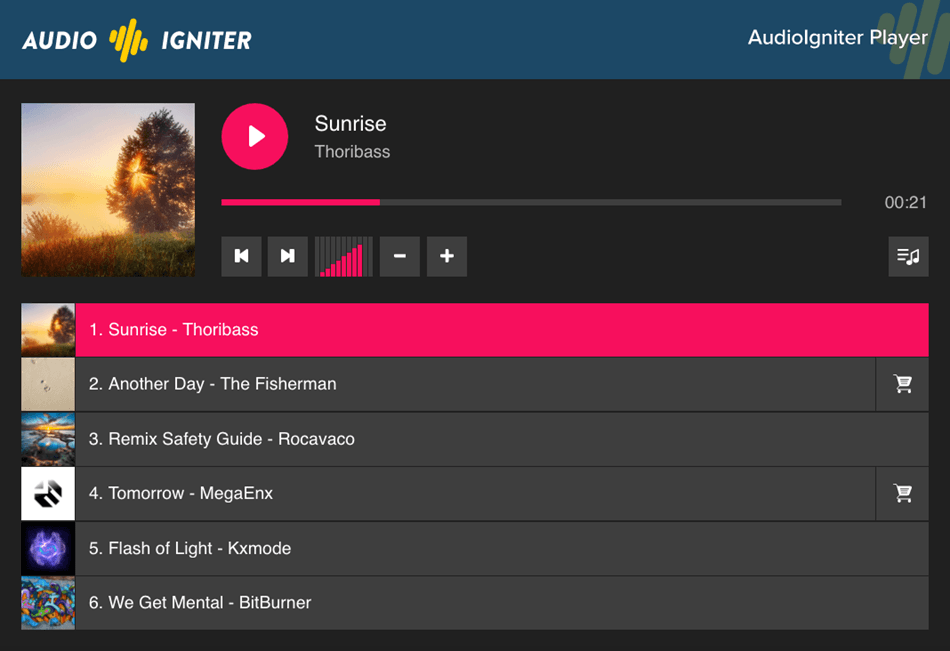 The Audioigniter Podcast Player Demo