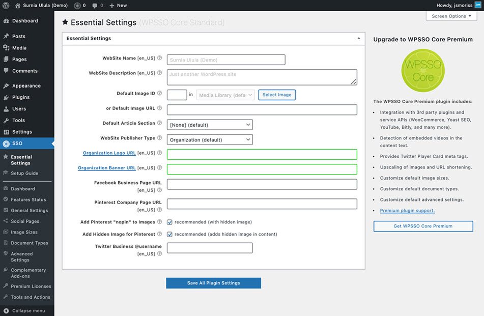 The Essential Setting Page Offers A Quick And Easy Setup