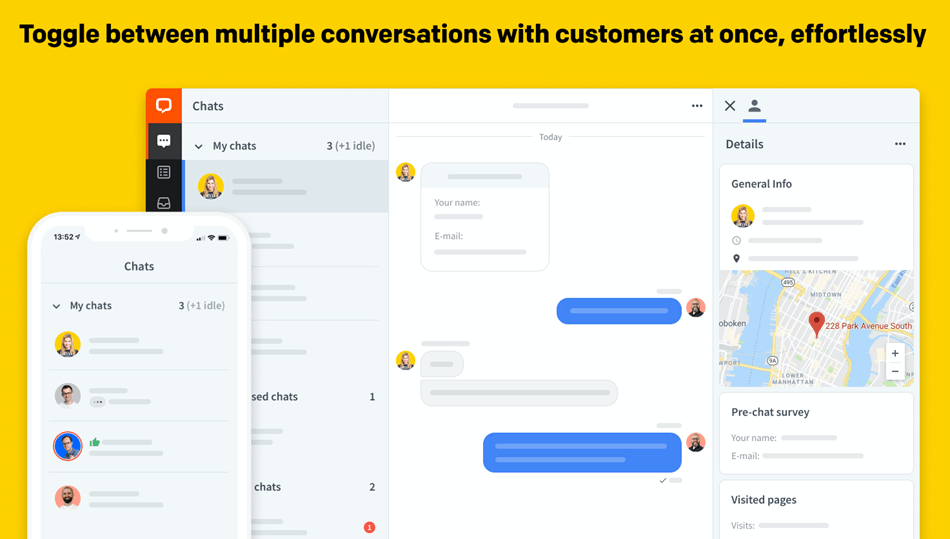 Toggle Between Multiple Conversation With Customer At Once Demo