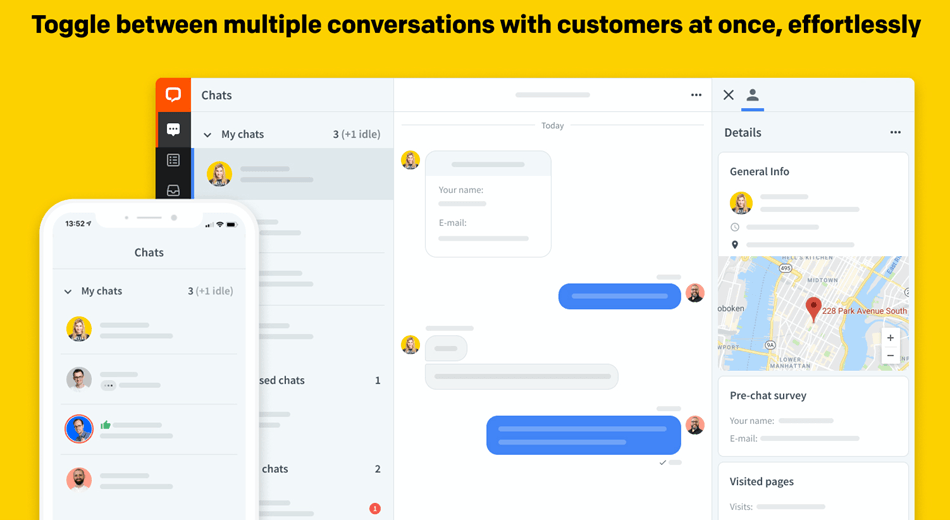 Toggle Between Multiple Conversations With Customers At Once Effortlessly