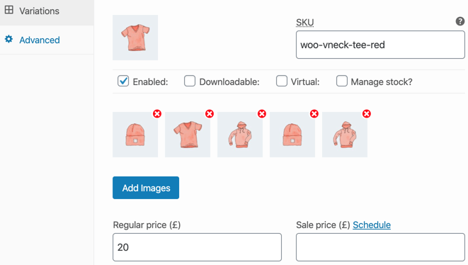 WooCommerce Addational Variation Images Setting