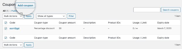 WooCommerce Coupon Add Coupon