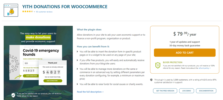 YITH DONATIONS FOR WOOCOMMERCE