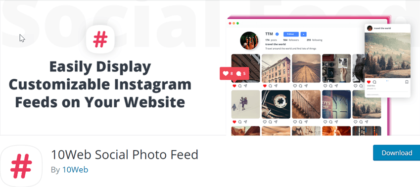 10Web Social Photo Feed