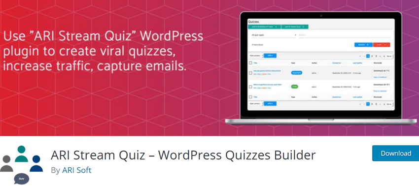 ARI Stream Quiz – WordPress Quizzes Builder Plugin