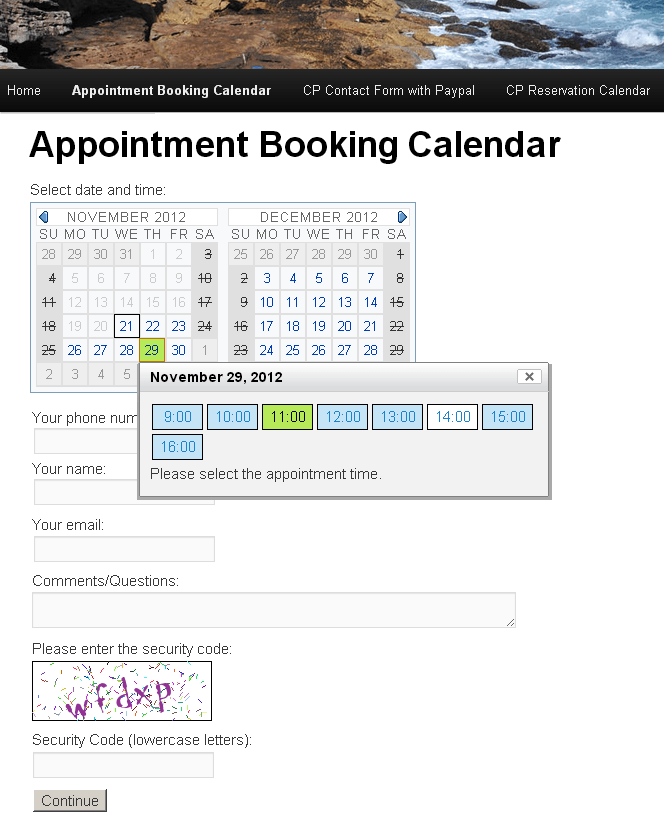 Appointment booking calendar wordpress plugin