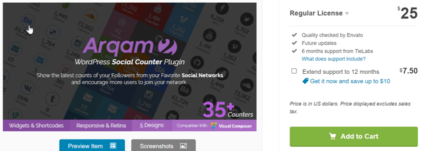 Arqam-Social-Counter-Plugin