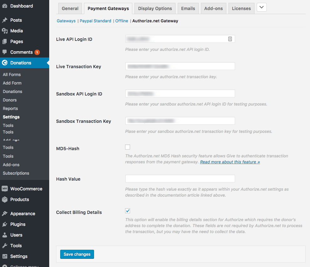 Authorize.net Payment Gateway Configration Setting