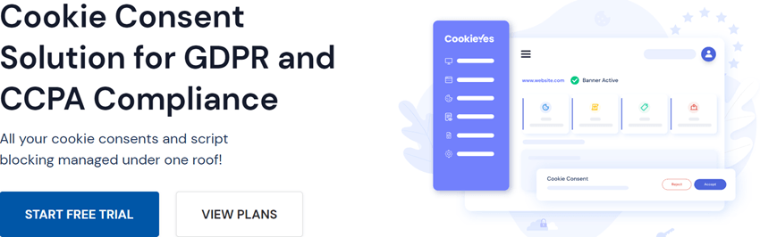 Cookie Consent Solution for GDPR and CCPA Compliance