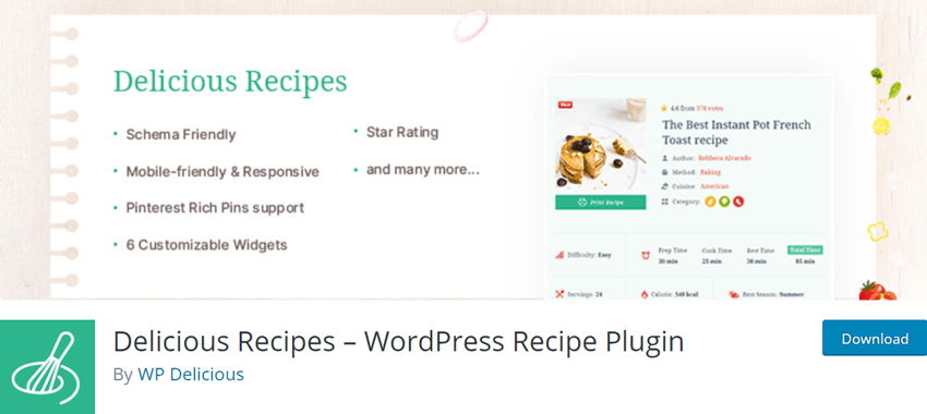Delicious Recipes – WordPress Recipe Plugin