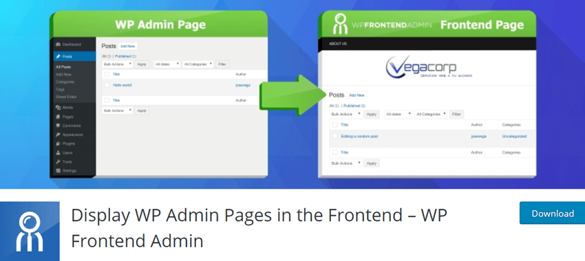Display WP Admin Pages in the Frontend – WP Frontend Admin