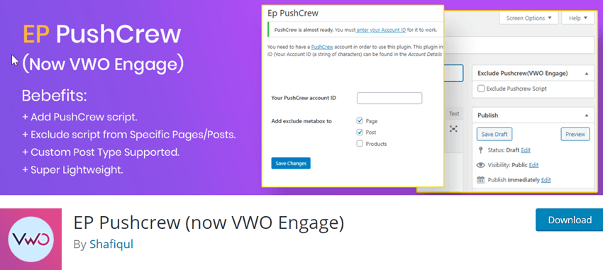 EP Pushcrew (now VWO Engage)