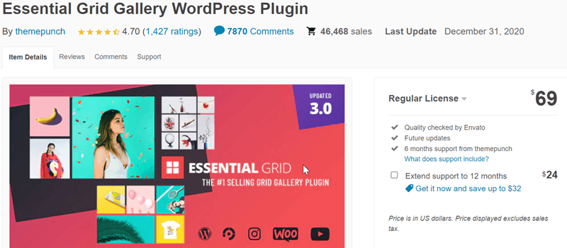 Essential Grid Gallery WordPress Plugin