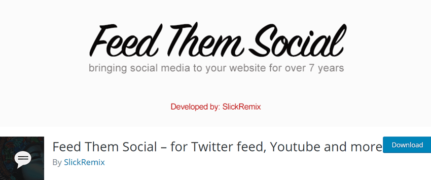 Feed Them Social – for Twitter feed, Youtube and more