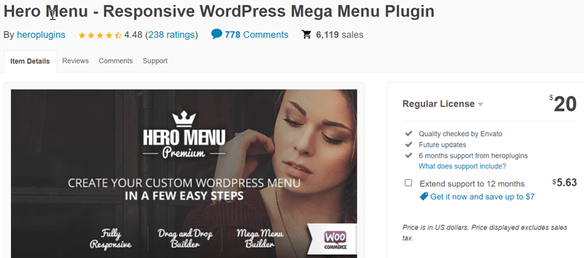 Hero Menu - Responsive WordPress Mega Menu Plugin