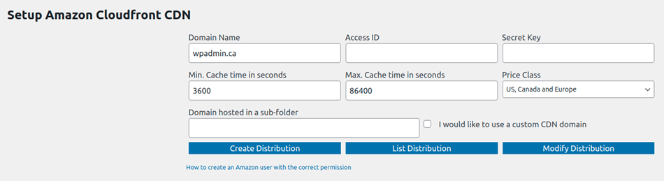 How To Setup Amazon CloudFront CDN Setting