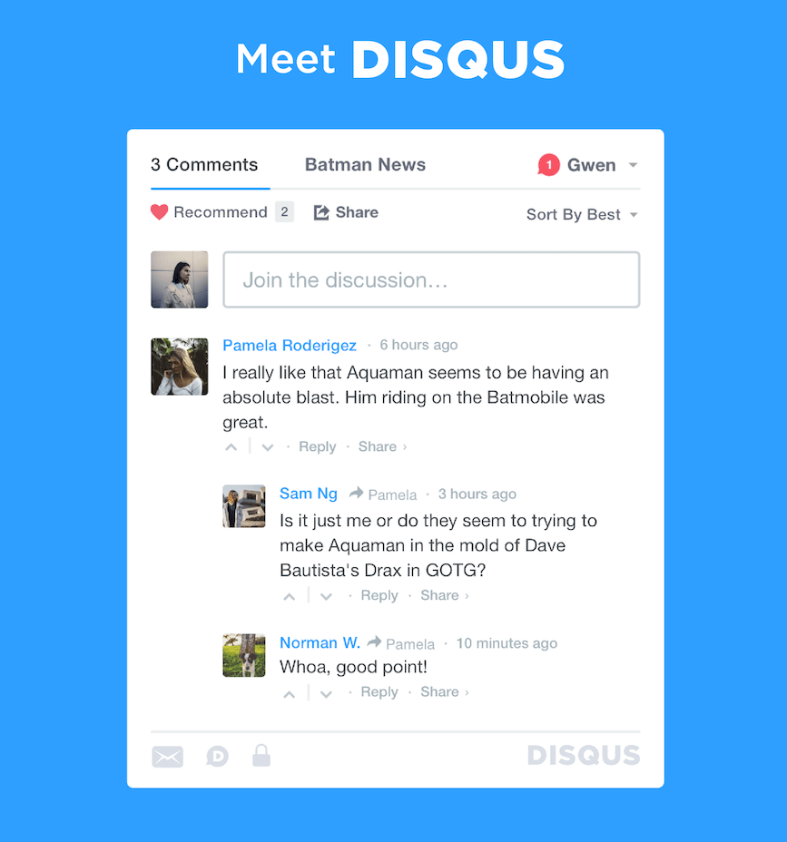 Meet Disqus Comments