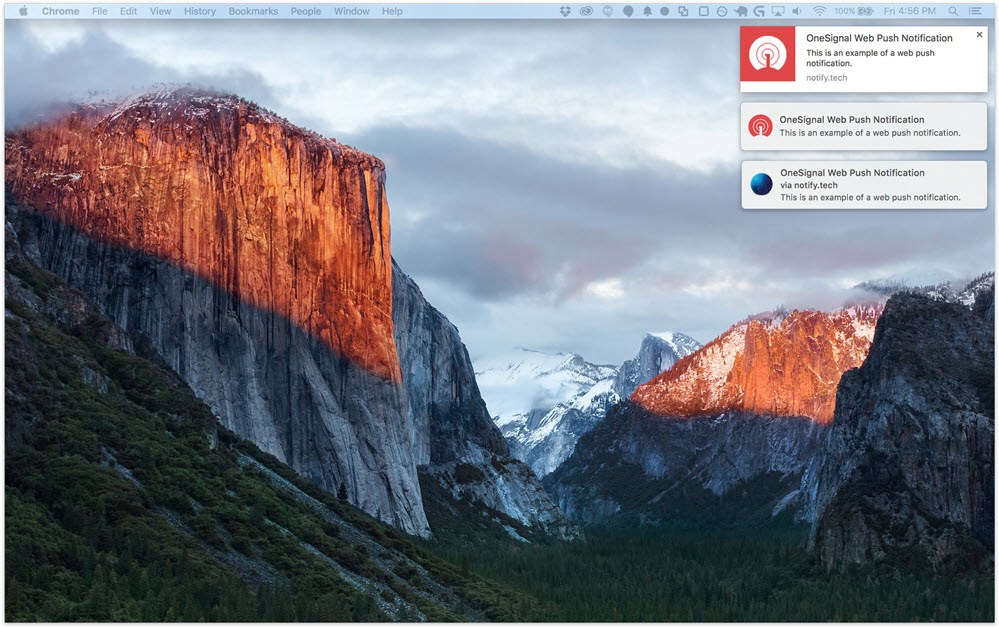 OneSignal web push notification free plugin notifications on chrome safari firefox opera