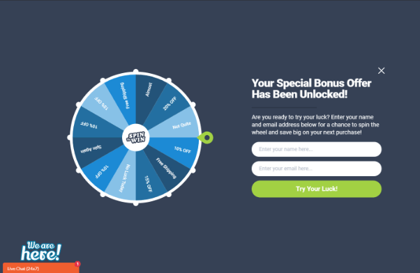 OptinMonster spin the wheel