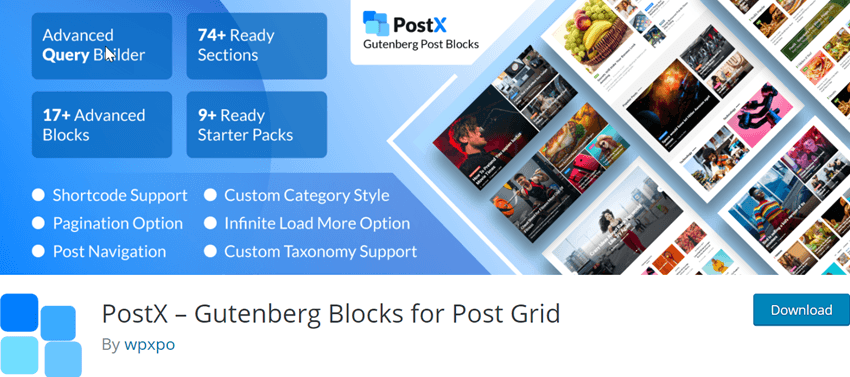 PostX Gutenberg Blocks for Post Grid plugin